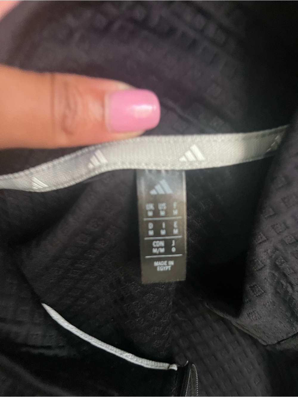 Adidas Women’s Black Full-Zip Quilted Jacket textured golf new medium M light - Picture 3 of 5